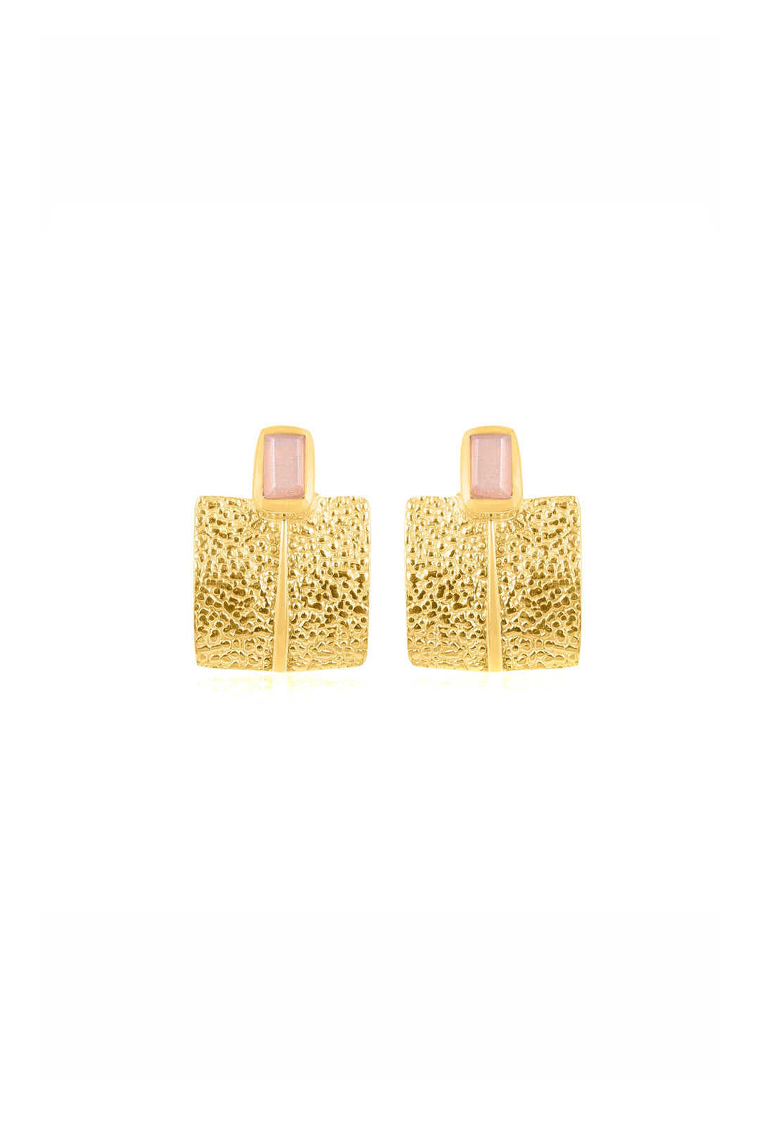 Husk Square Earring - Gold