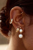 Fairley Pearl Huggie - Gold