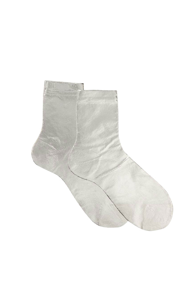 Maria La Rosa Ribbed Sock - Silver