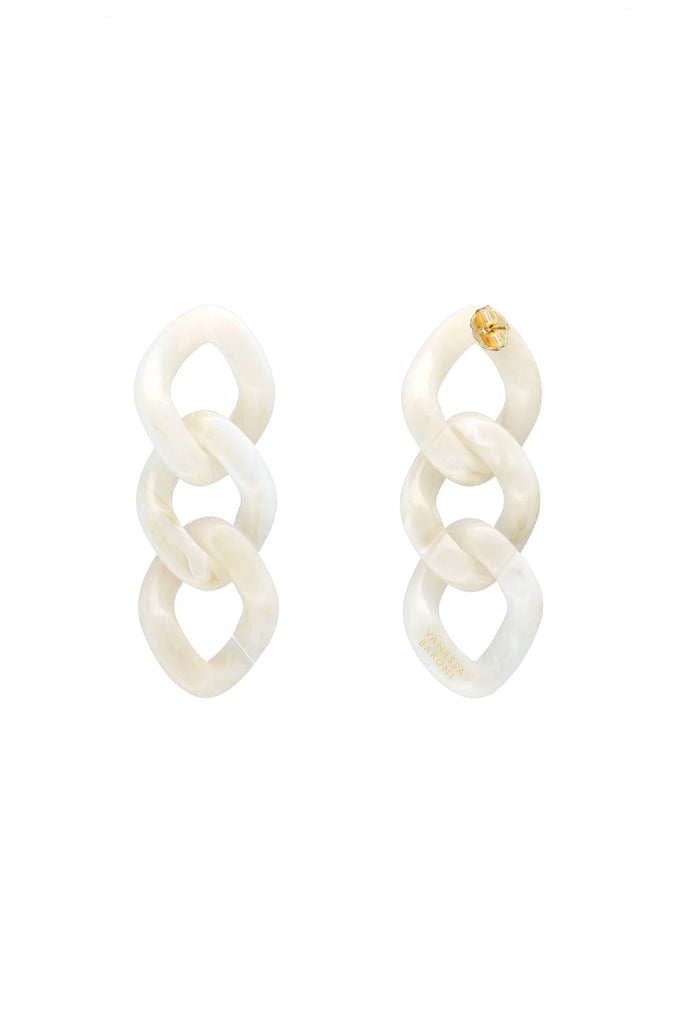 Vanessa Baroni Chain Earring - Pearl