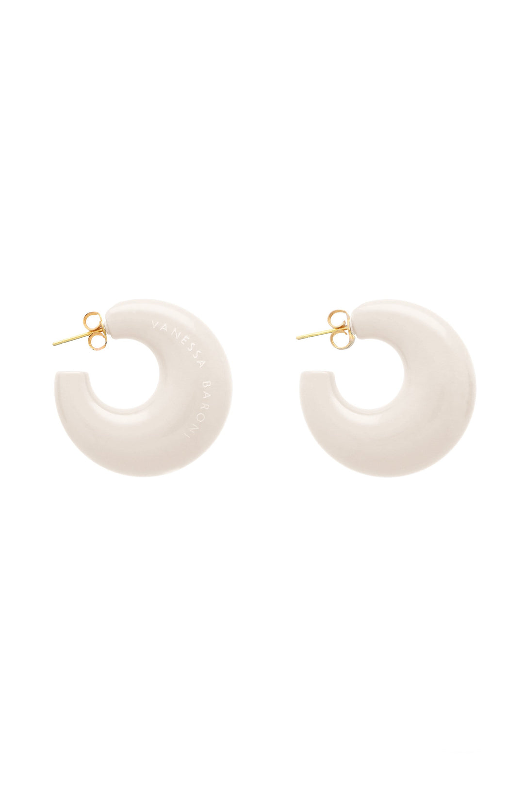 Vanessa Baroni Moon Earring - White
