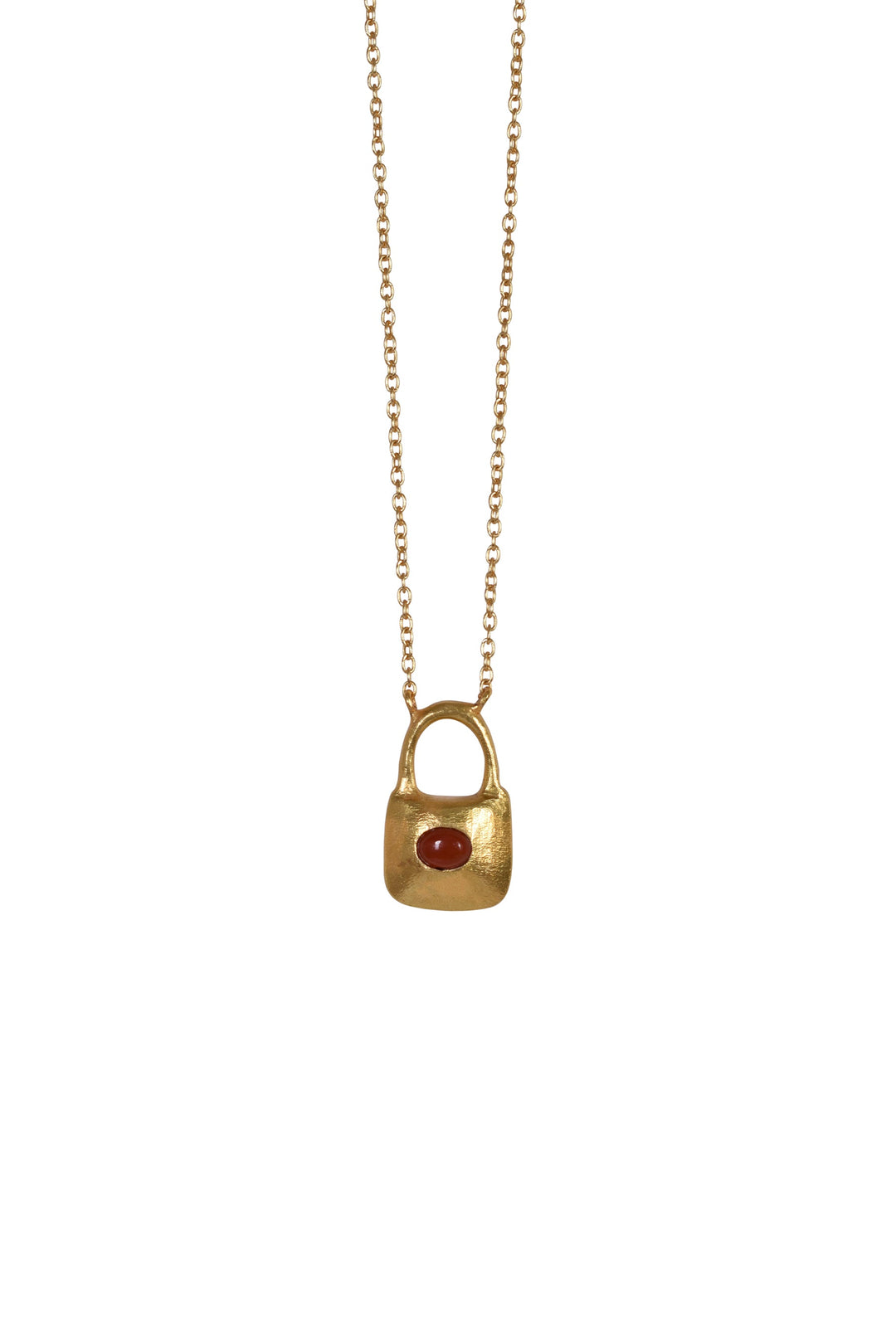 Alouette Design Locket Necklace - Gold