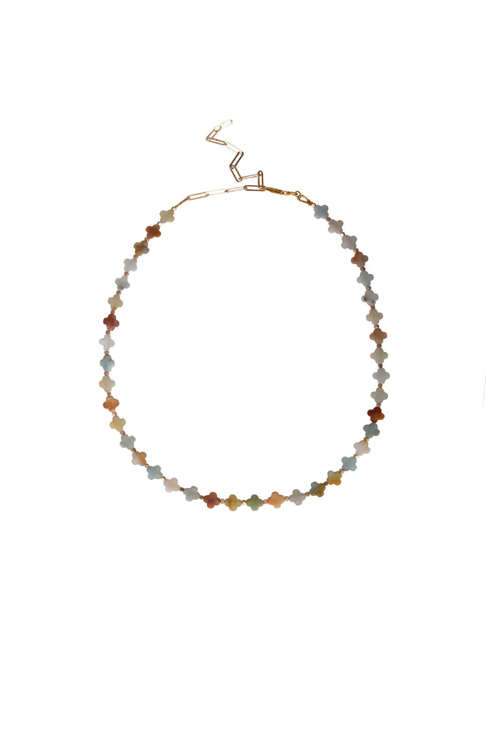 Alouette Design
 Clover Necklace - Amazonite