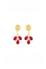 Husk Ruby Earring - Gold