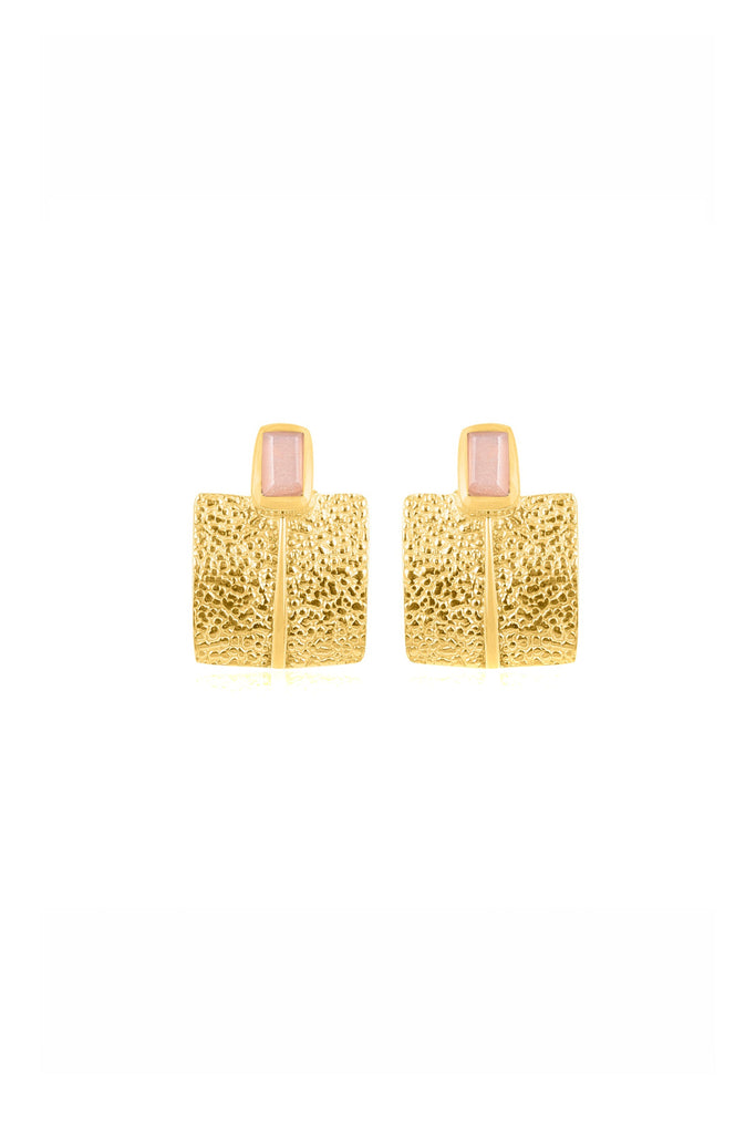Husk Square Earring - Gold