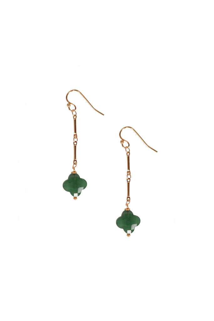 Alouette Design
 Clover Earring - Emerald