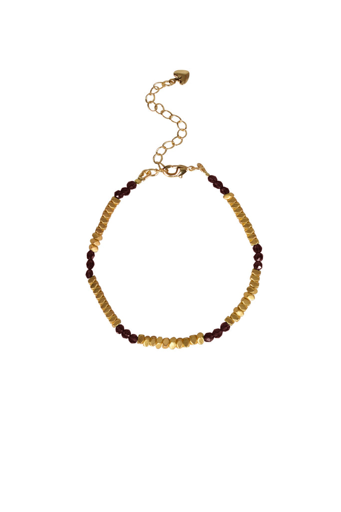 Alouette Design
 Bead Bracelet - Plum