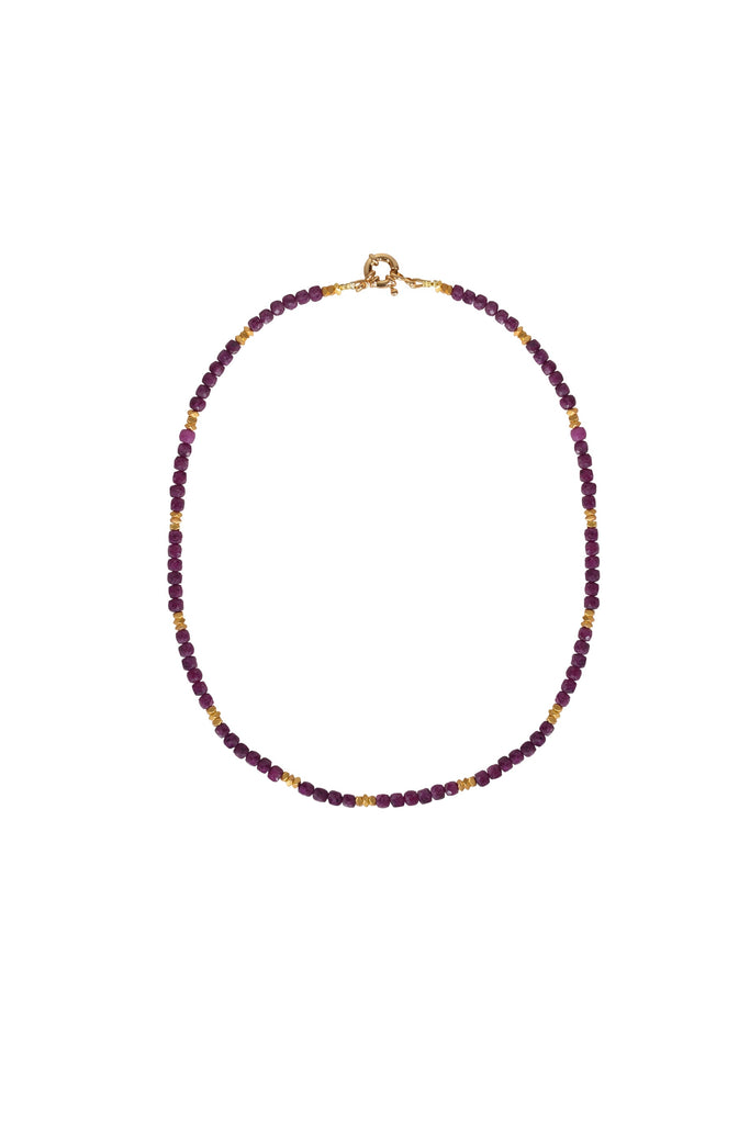 Alouette Design
 Bead Necklace - Plum