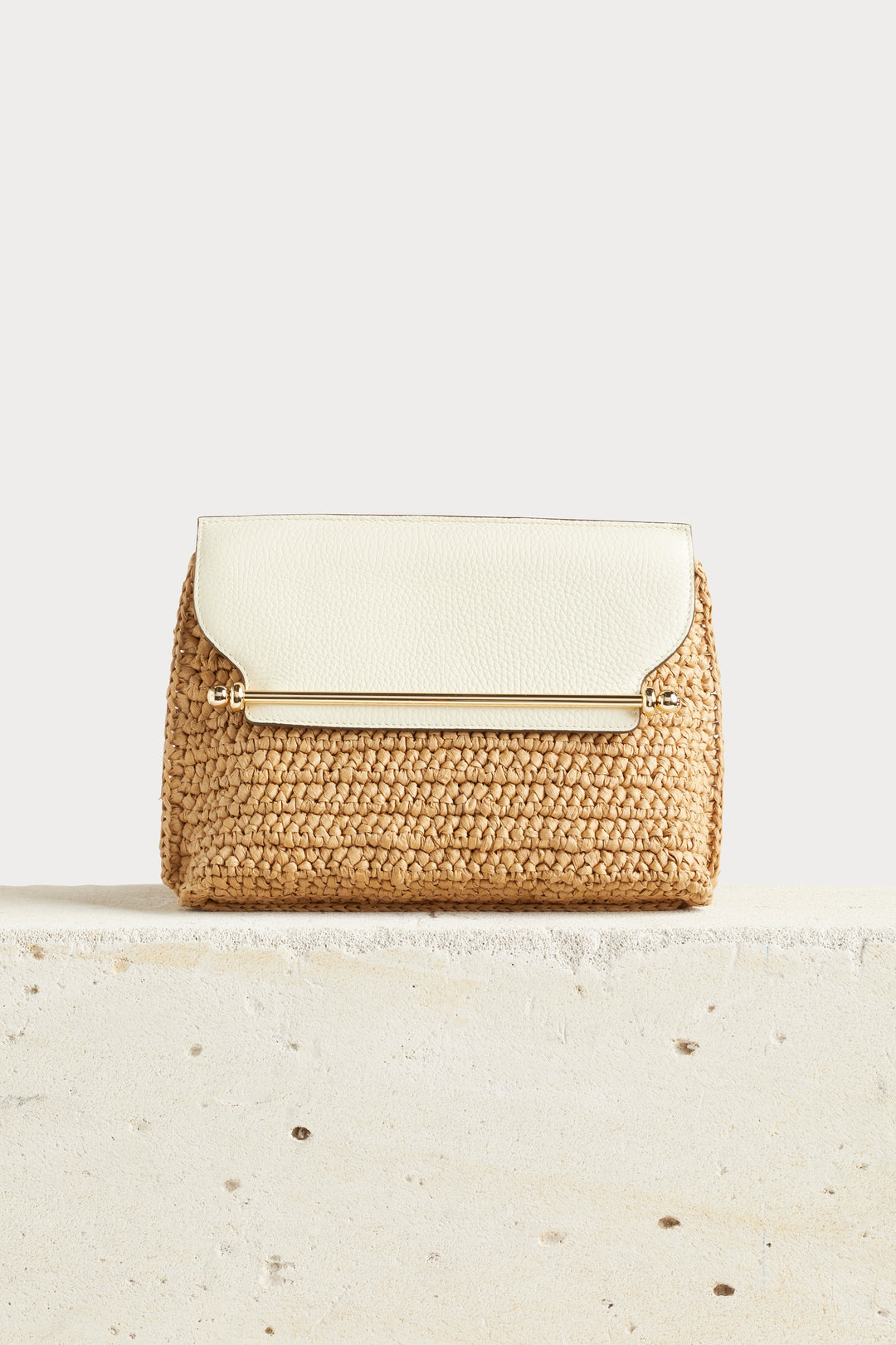 Strathberry Stylist Raffia - White