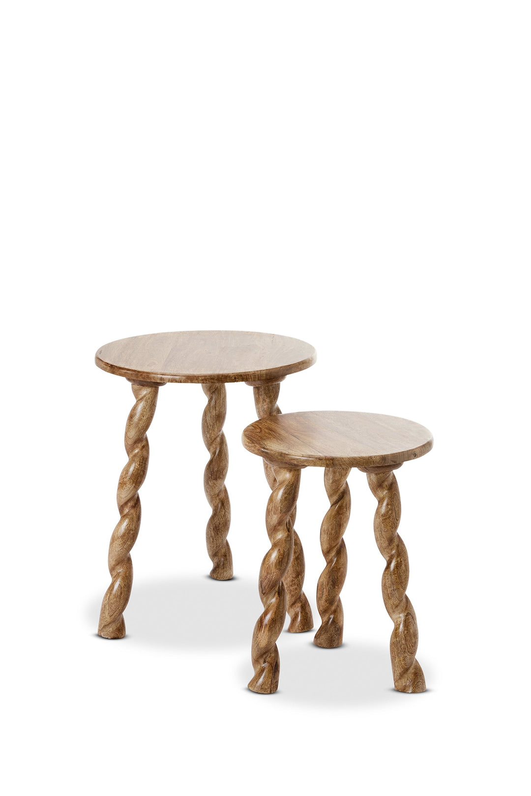 Husk Nichols Twist Leg Side Table Set