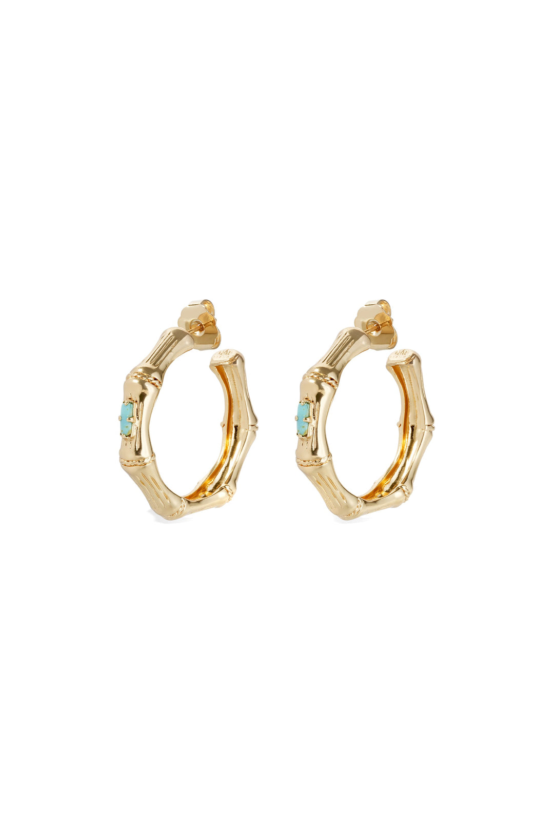 Gas Bijoux Bambou Hoops - Gold