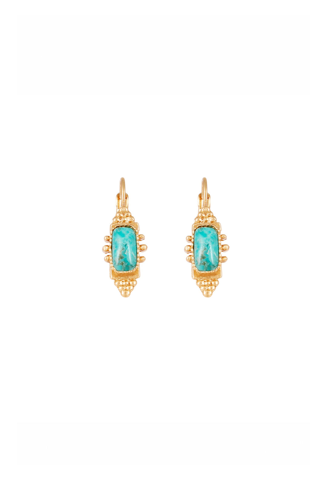 Gas Bijoux Bo Serti Earrings - Turquoise