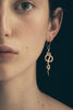 Temple Of The Sun Snake Earrings - Gold