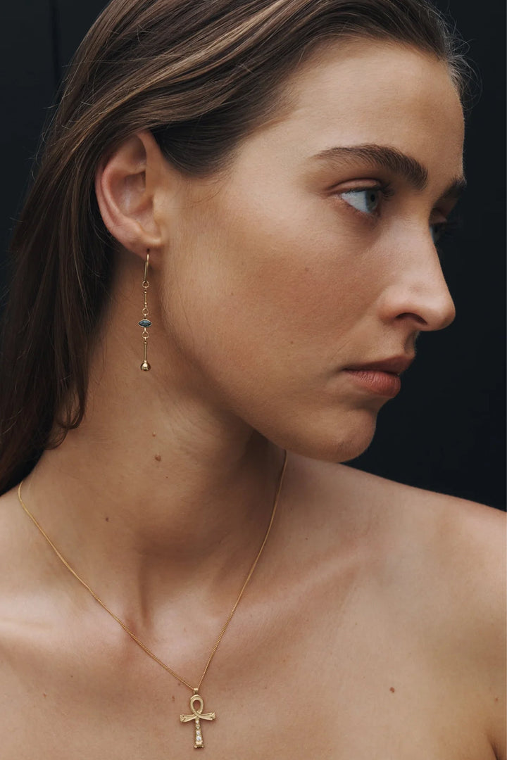 Temple Of The Sun Ula Earrings - Gold