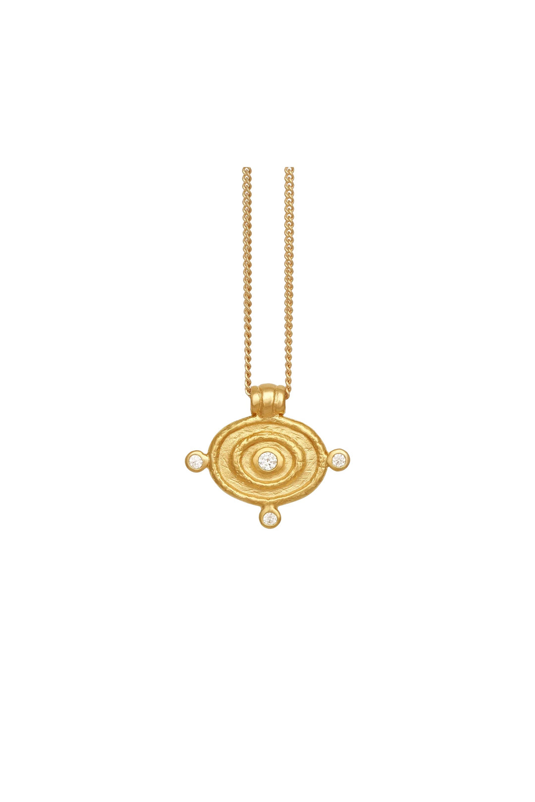 Temple Of The Sun Reign Oval Necklace - Gold