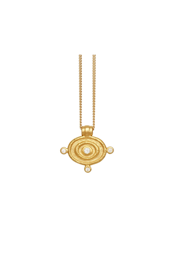 Temple Of The Sun Reign Oval Necklace - Gold