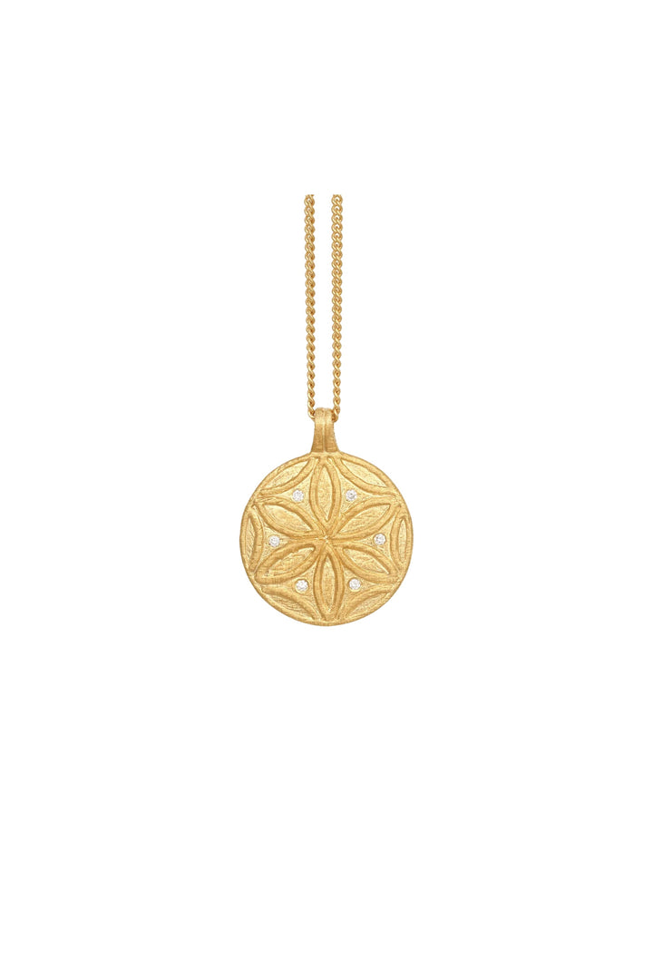 Temple Of The Sun Seed Of Life Necklace - Gold