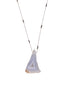 Alouette Design Blue Lace Agate Pendant Necklace - Blue