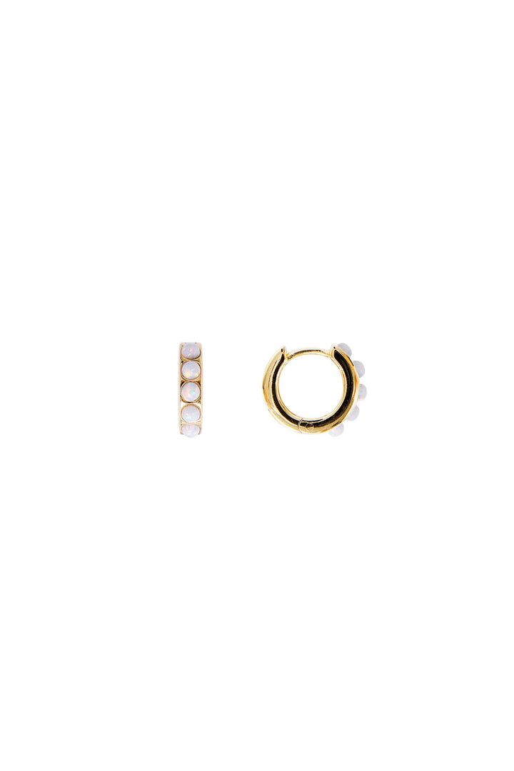 Fairley Opal Crystal Huggies - Gold