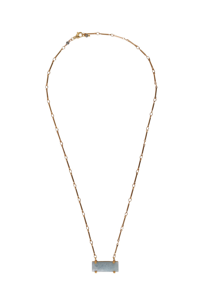 Alouette Design Bar Pendant Necklace - Blue