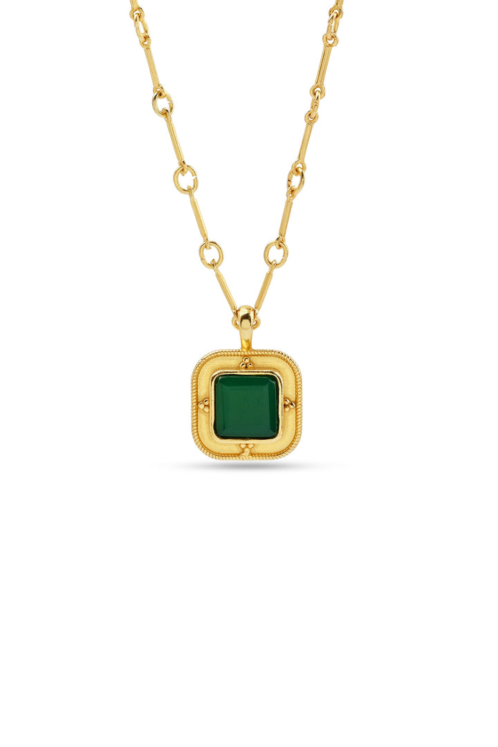 Husk Onyx Necklace - Green
