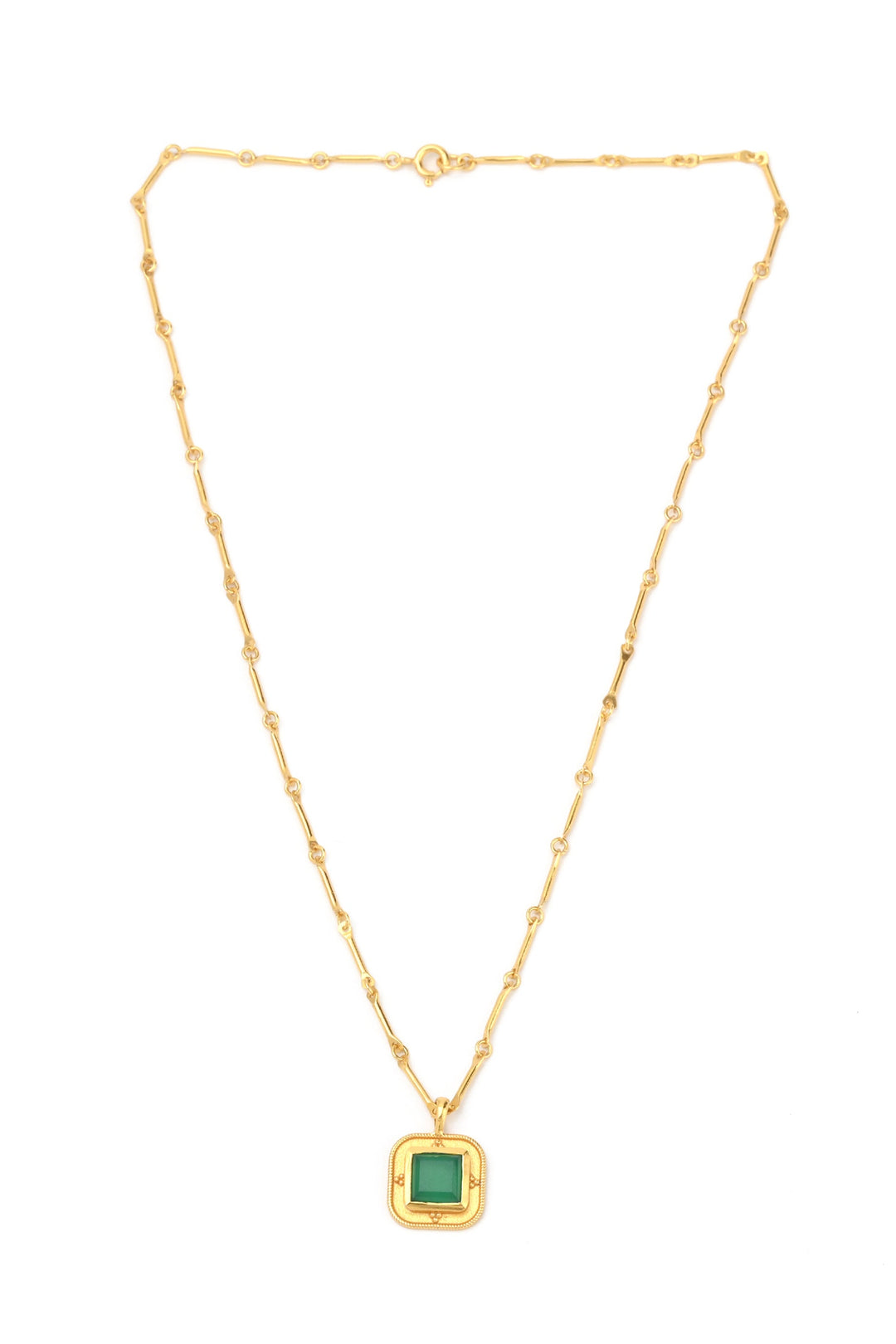 Husk Onyx Necklace - Green