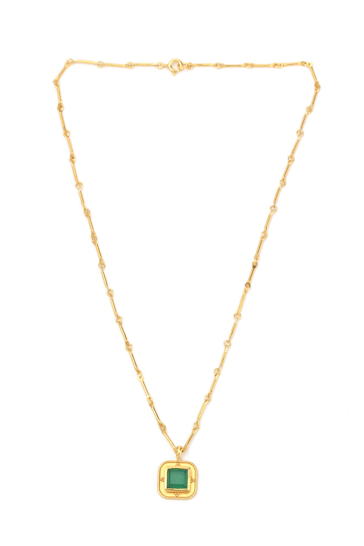 Husk Onyx Necklace - Green