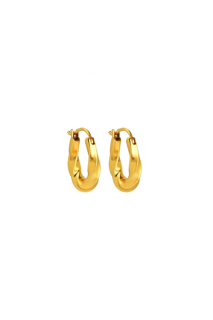 Husk Twist Hoops - Gold