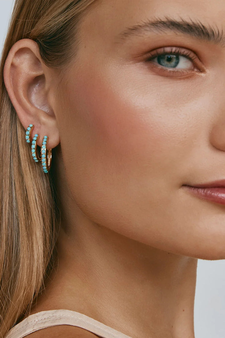 Fairley Blue Opal Crystal Huggies