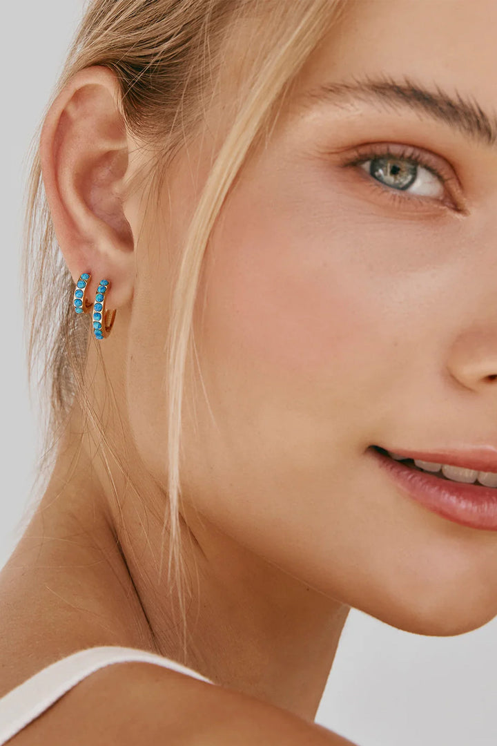 Fairley Indigo Opal Crystal Huggies