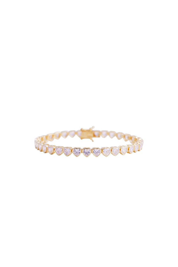 Fairley Golden Heart Tennis Bracelet