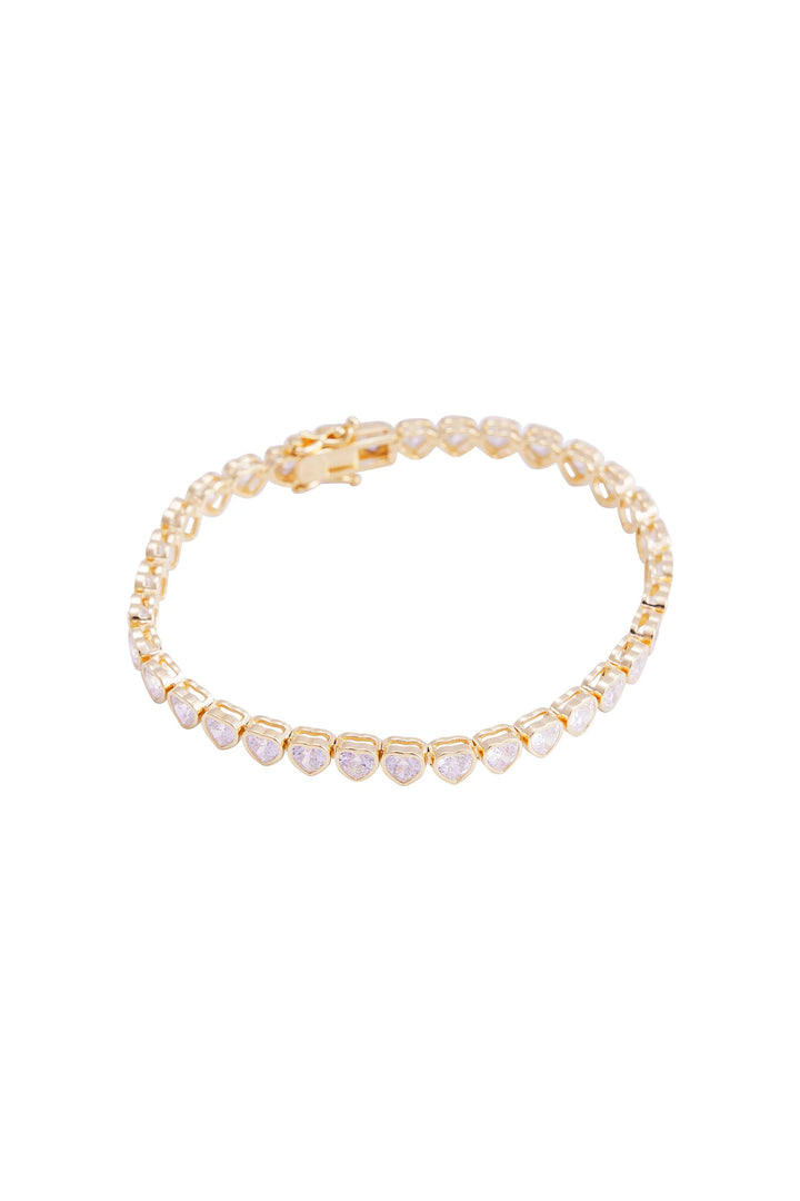 Fairley Golden Heart Tennis Bracelet