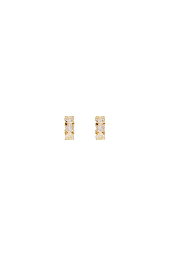 Fairley Rose Quartz Huggies
