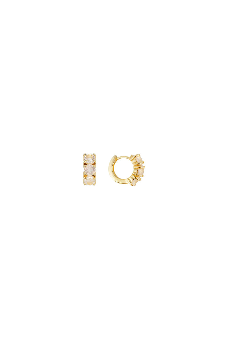 Fairley Rose Quartz Huggies