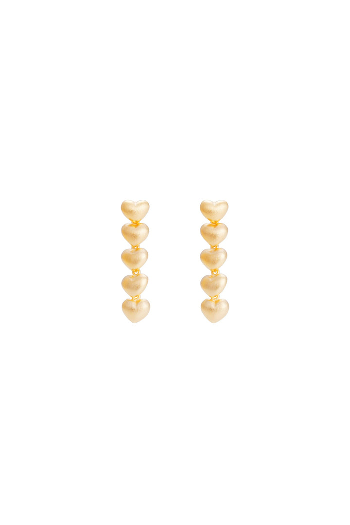Fairley Golden Heart Earrings