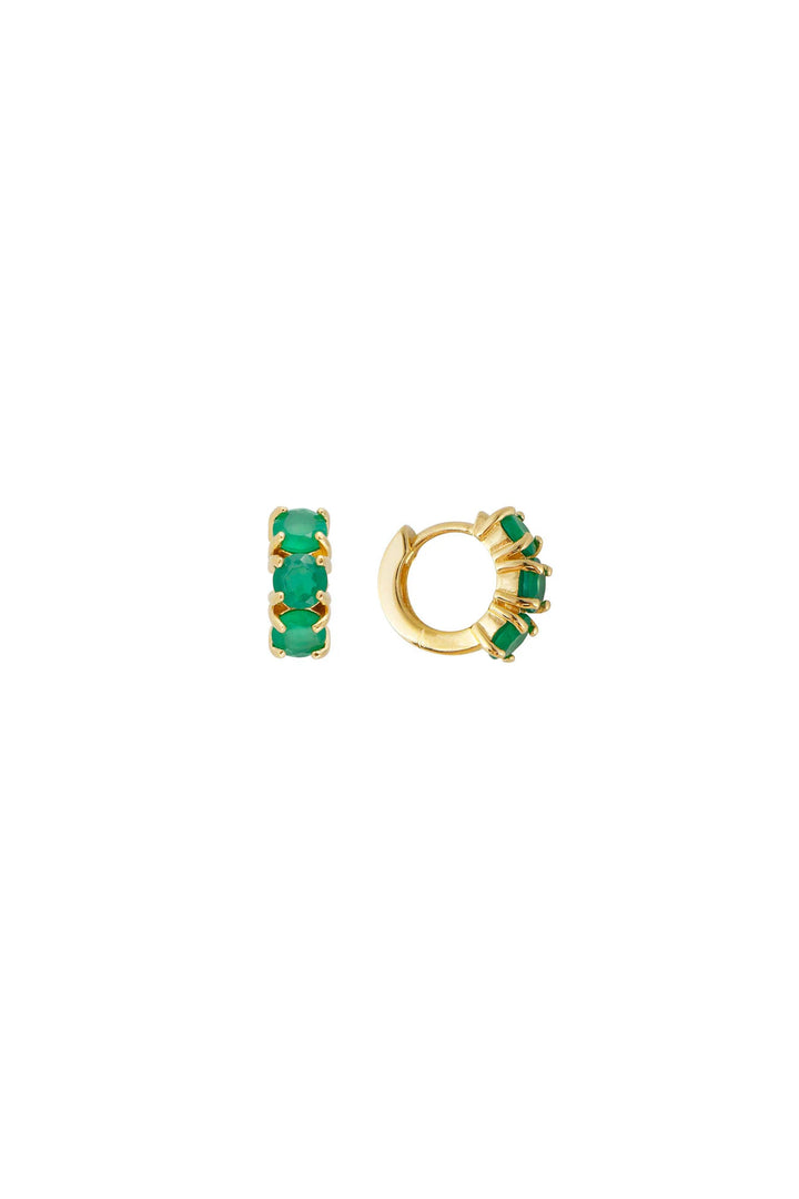Fairley Green Agate Huggies