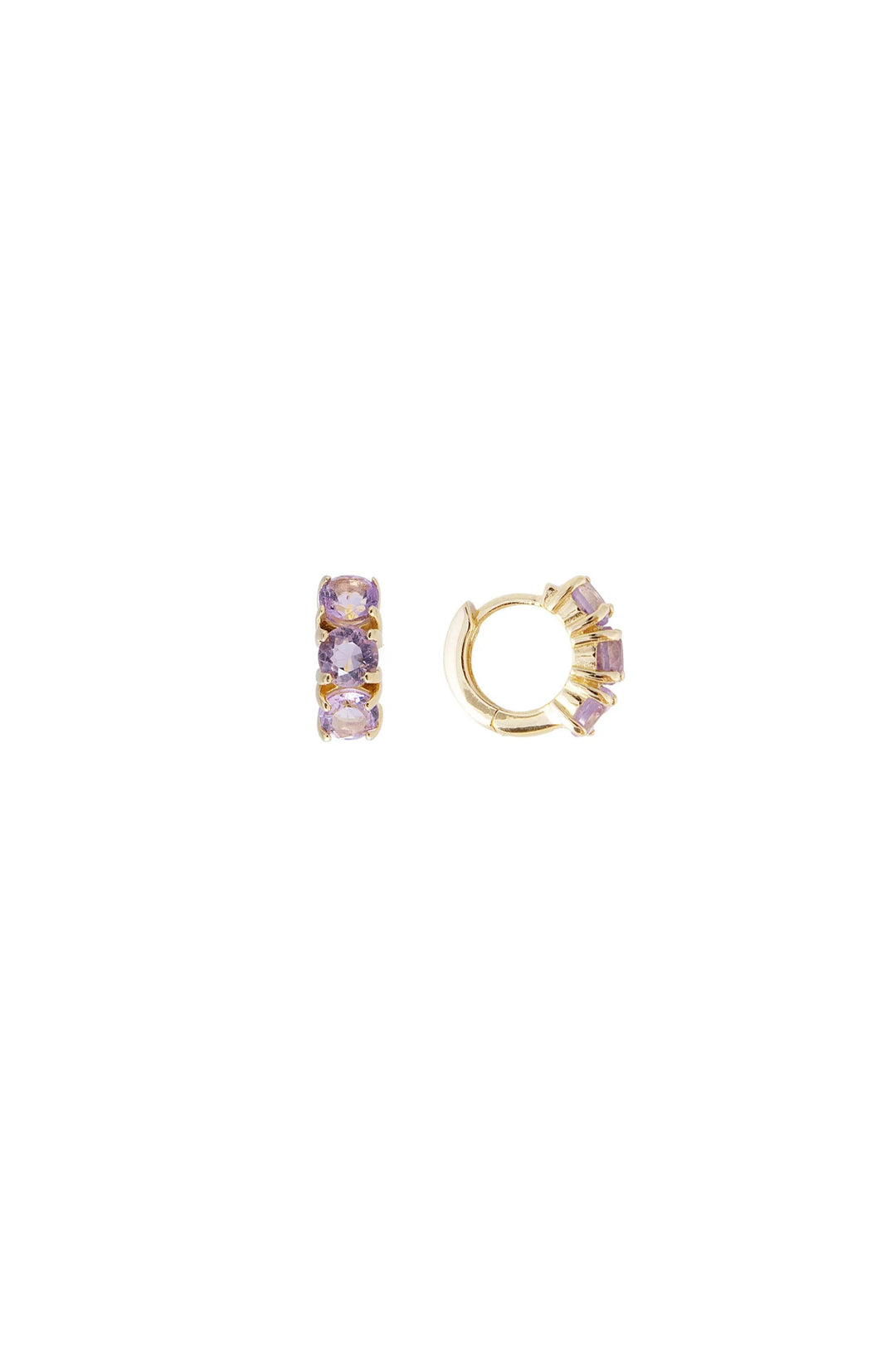 Fairley Amethyst Huggies