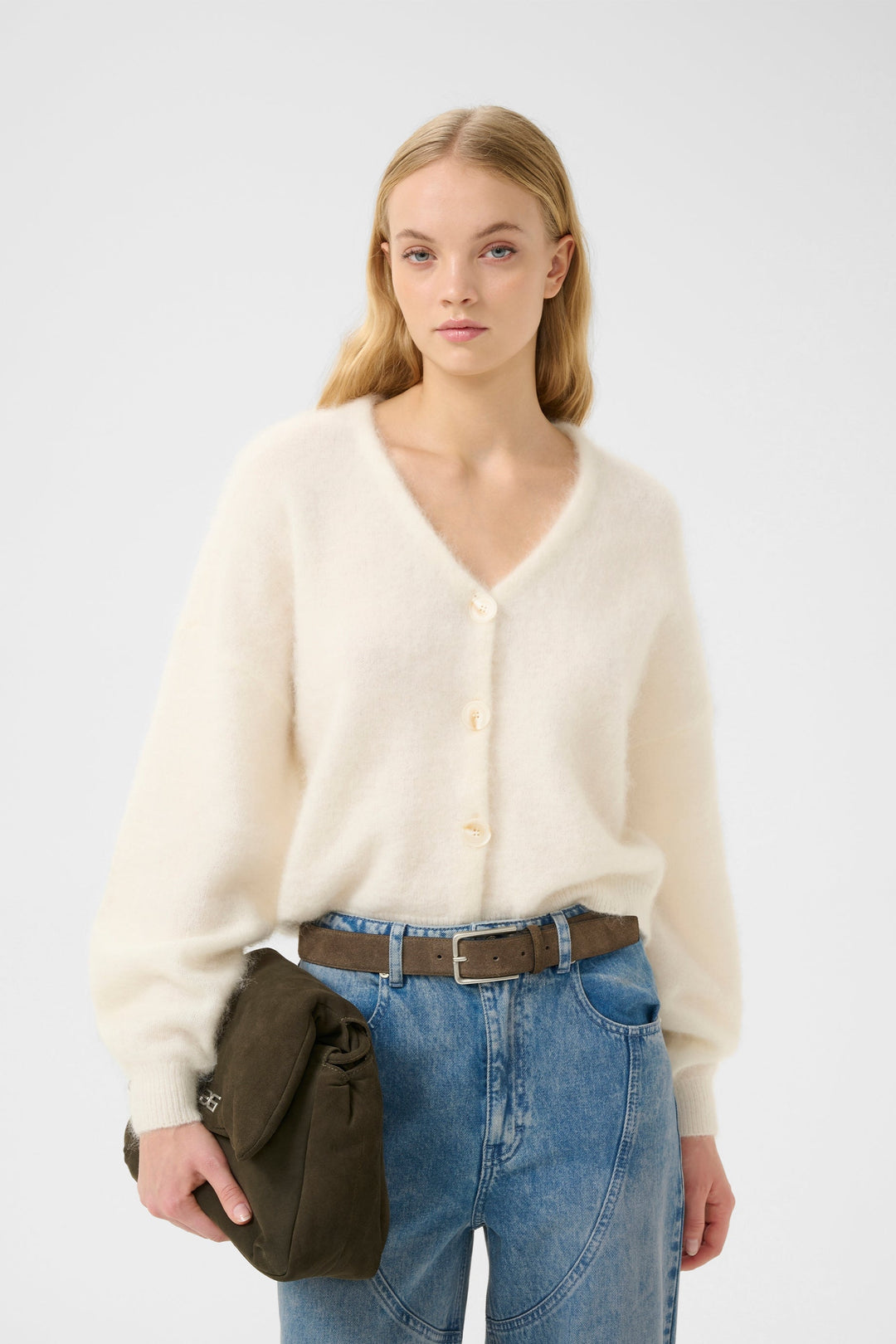 Gestuz Debbie Cardigan - Egret