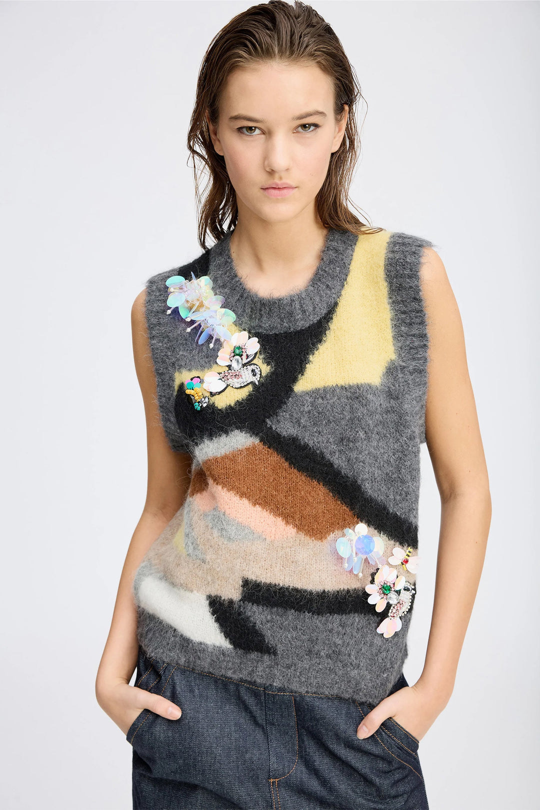 Munthe Rubble Vest - Grey