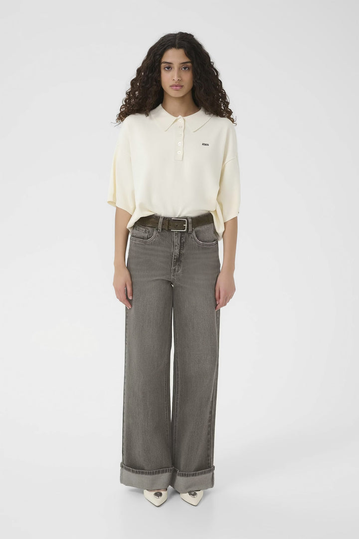 Gestuz Sara Wide Leg Fold Jeans