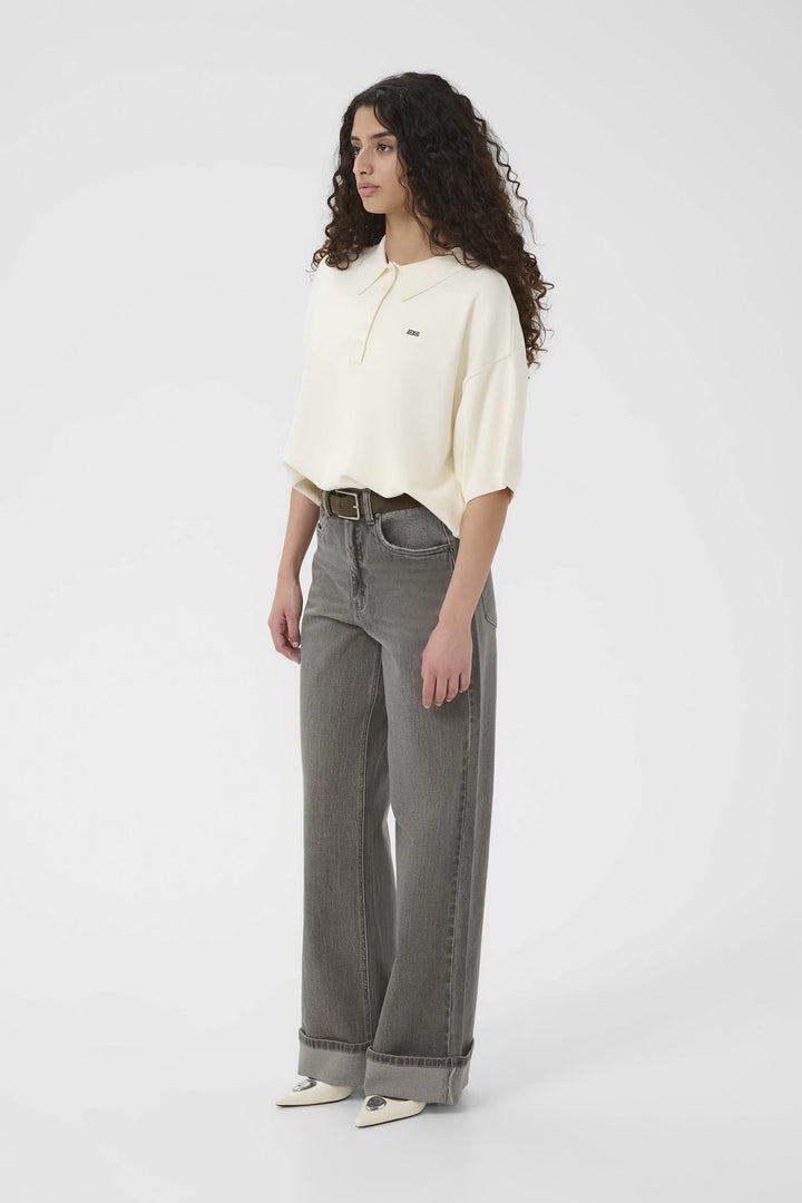 Gestuz Sara Wide Leg Fold Jeans