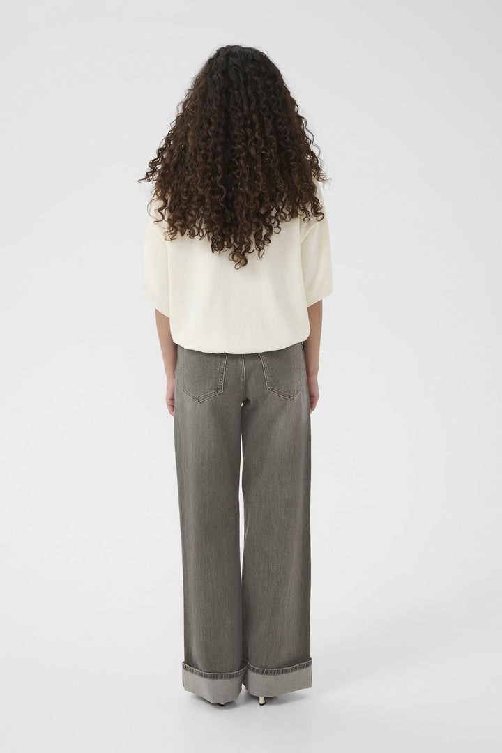 Gestuz Sara Wide Leg Fold Jeans