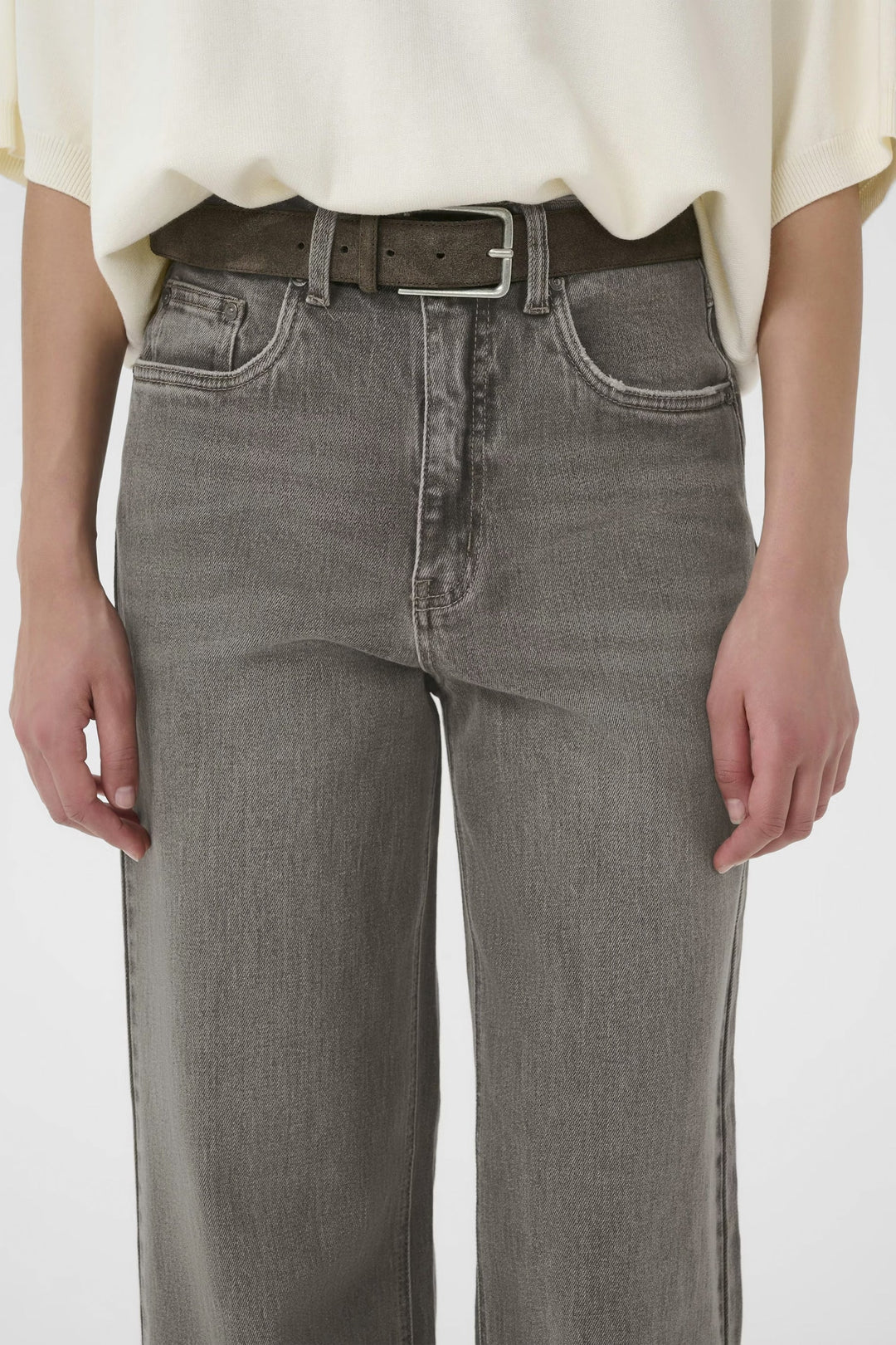 Gestuz Sara Wide Leg Fold Jeans