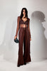 Alysi Crepe Trouser - Chocolate