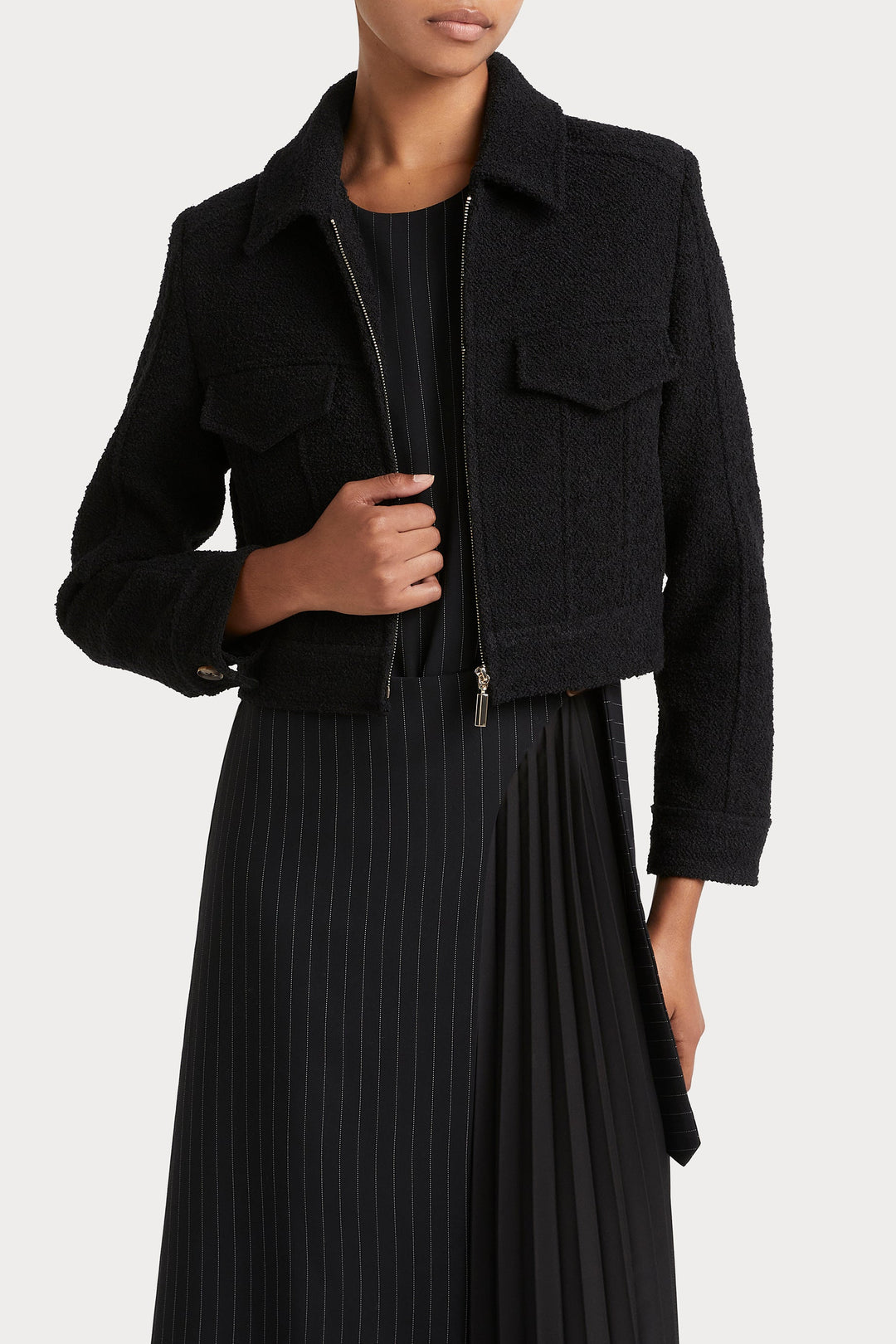 Husk BOUCLE JACKET - Black