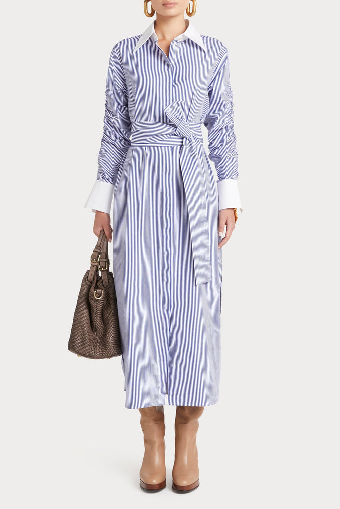 Husk LUCA DRESS - Blue & White