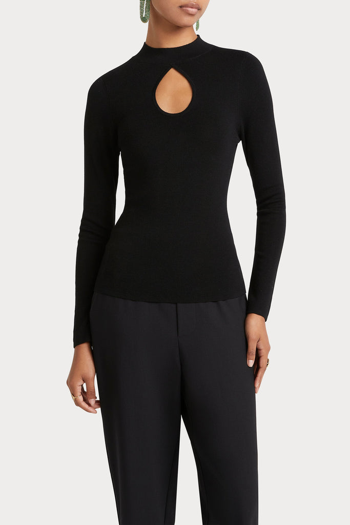 Husk Keyhole Knit - Black