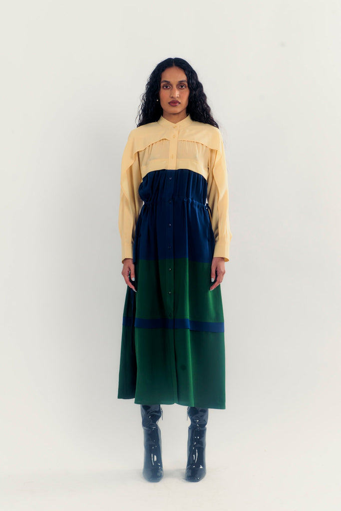 Lovebirds Peacock Dress - Multi Coloured