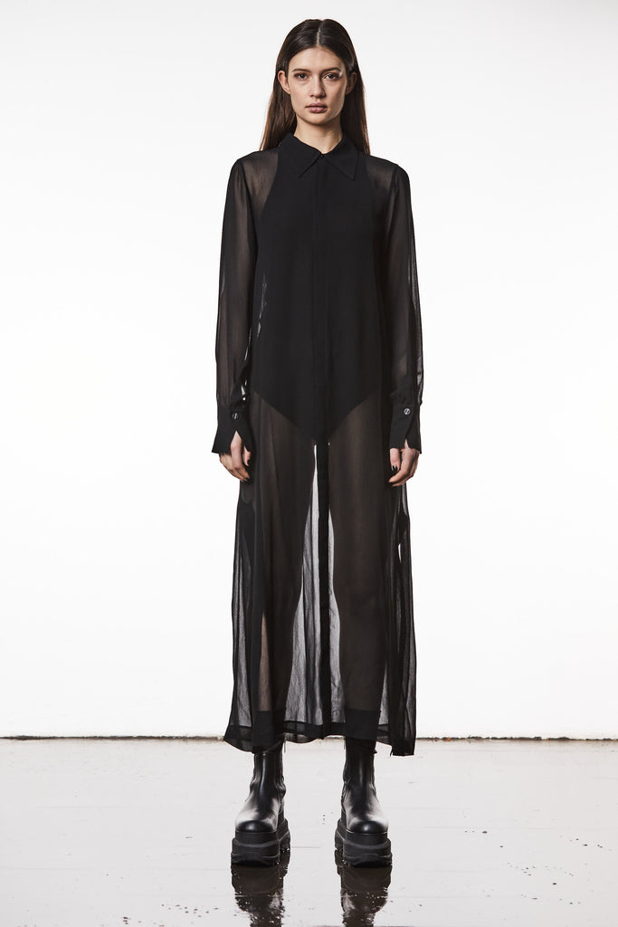Thom Krom Sheer Dress - Black