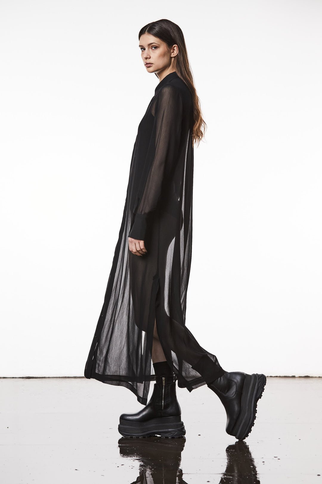 Thom Krom Sheer Dress - Black